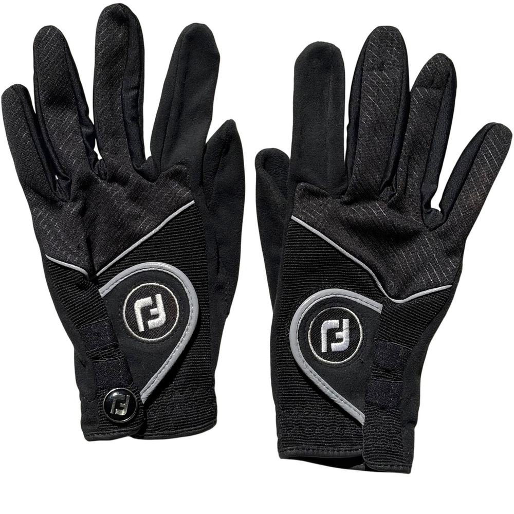 FootJoy Women's Size S RainGrip Golf Gloves Black Wet Weather Pair